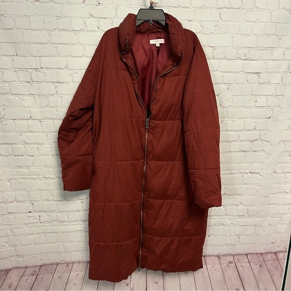 Sweet Baby Jamie long line burgundy full zip puffer coat, ladies size XS Ruby - Picture 3 of 11